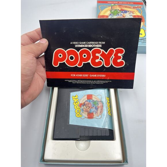 Popeye Game (Atari 5200, 1983) CIB Complete In Box Excellent - Picture 16 of 16